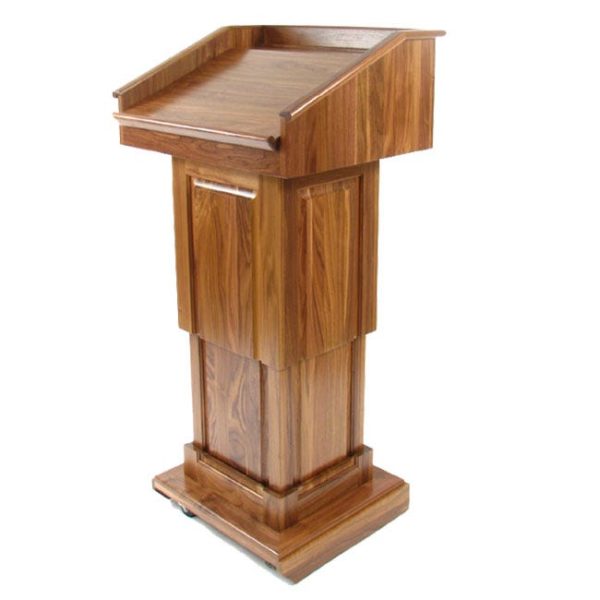 Counselor Lift Height Adjustable Lectern - Oak by Executive Wood Products, CLR235-LIFT-OX