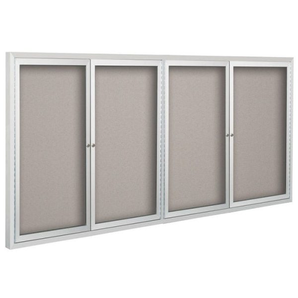 Deluxe Indoor Enclosed Bulletin Board w/ 4 Glass Doors  (144'' W x 48'' H) by Best-Rite, 95HAM