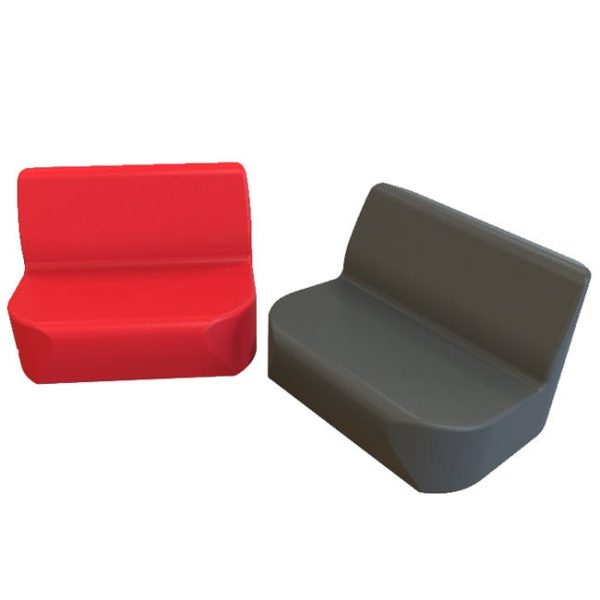 DuraFLEX Oasis Mini Sofa Plastic Stool Seating- Fixed Legs by Tenjam, 15802A2 _ _ - Image 4