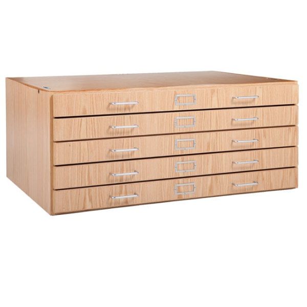 Flat File Stackable 5 Drawer Cabinet Only ( Oak ) by Diversified Spaces, FFS-3624K