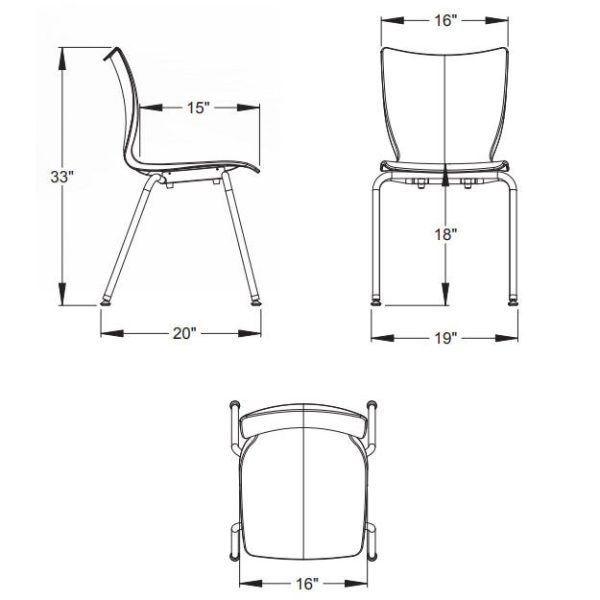 Groove Stack Chair (14'' H) by Smith System, 33847 - Image 8