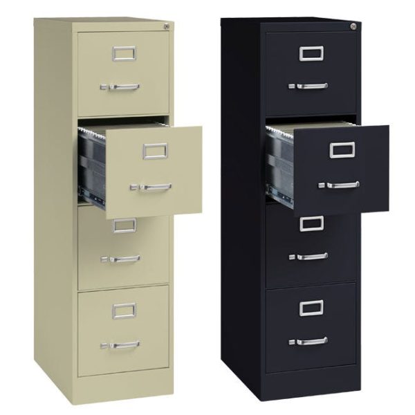 Commercial Vertical File Cabinet, 4 Drawer Letter (15'' W x 22'' D) by Hirsh Industries, 17891 - Image 4