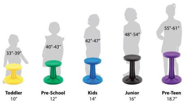 Anti-Microbial Kids Wobble Stool (16'' H 2nd-4th) by Kore Design, KOR-6XX - Image 5