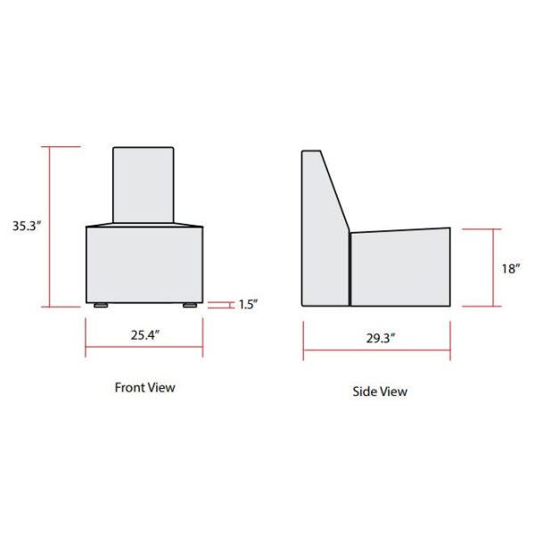 Sonik Soft Seating Outer Wedge Chair- 18'' H by Marco Group, LF1033 - Image 5