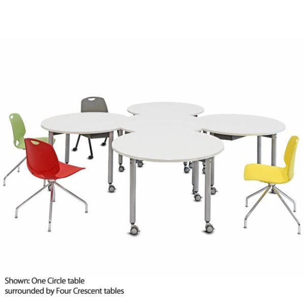 Kite Mini Mobile Flip-Top Nest Table (34'' Diameter Circle) by Muzo, MMFC/85/SX - Image 8