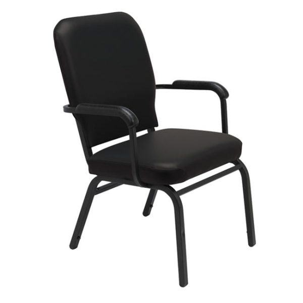 Oversized Padded Stack Chair with Arms- Standard Vinyl by Caprock Furniture, HTB1041