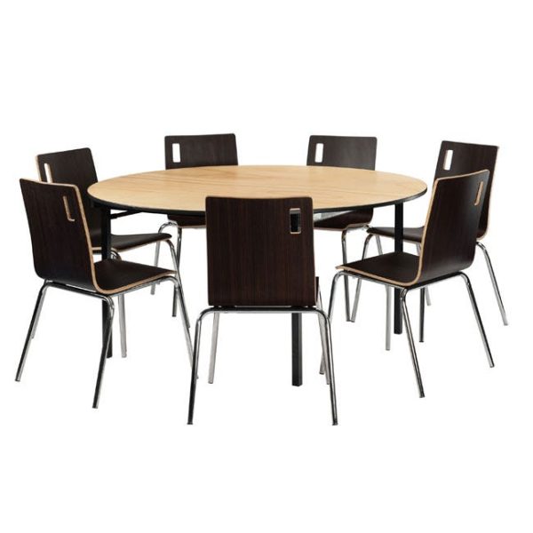 Max Seating Round Particle Board Folding Table (48'') by National Public Seating, MSFT48RDPBTMXX - Image 8