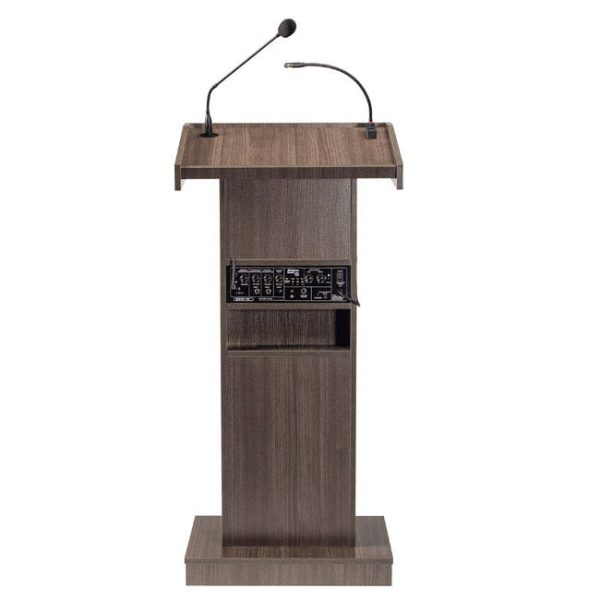 Non-Adjustable Orator Lectern with Handheld Wireless Mic by Oklahoma Sound, 800X-LWM5-XX - Image 4