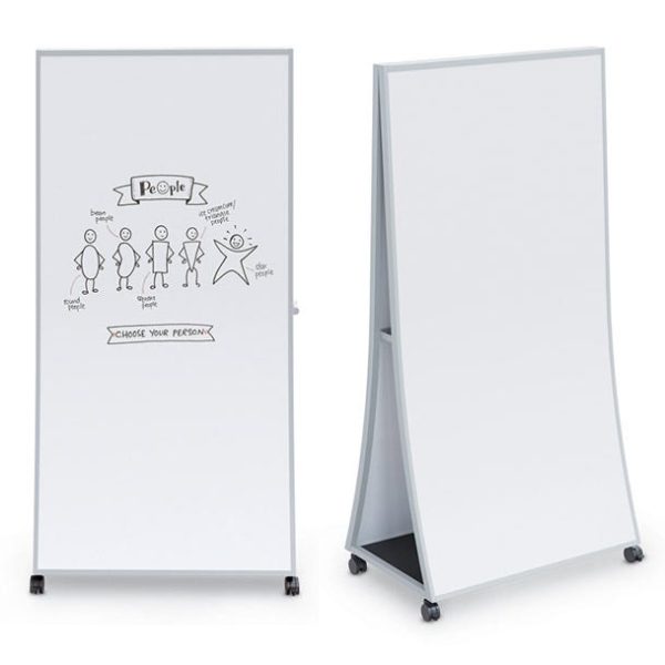 Ogee Curved Dry Erase Mobile Whiteboard Easel- Magne-Rite by Best-Rite, 55471-PP - Image 2