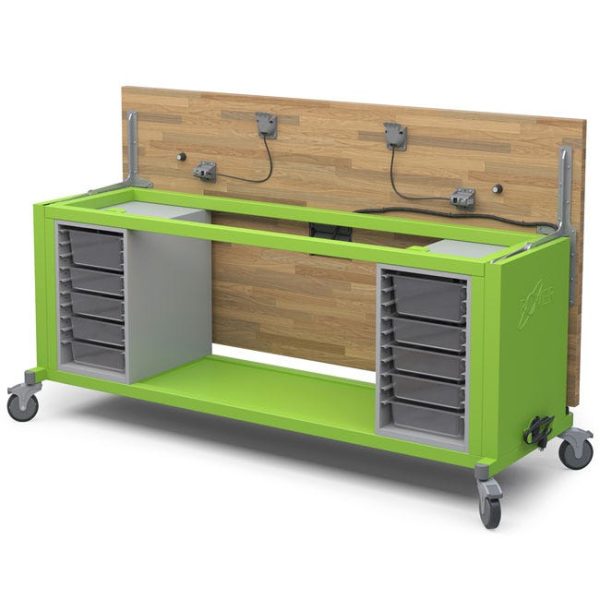 Rover Mobile Makerspace Powered Table with Storage by Haskell Education, RV1EBXXXB - Image 8