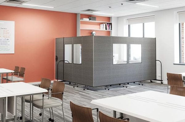 5 Panel Freestanding Partition (9'-5'' L X 6'-8'' H) by Screenflex, FSL685 - Image 2