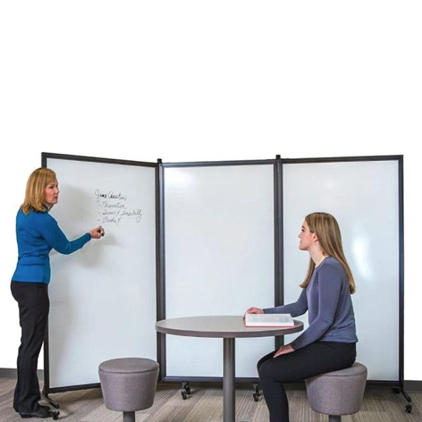 Whiteboard Divider- 3 Panel ( 6'2'' H x 10' L ) by Screenflex, CRDW3 - Image 5