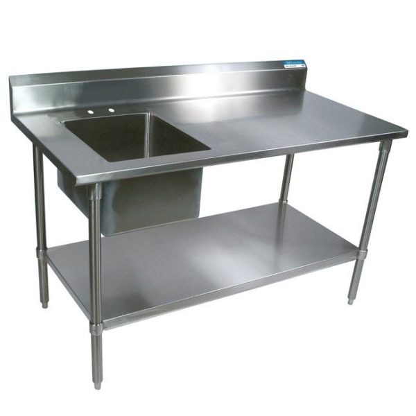 Stainless Steel Prep Sink - 60'' W with Stainless Steel Base by Diversified Spaces, 25049X