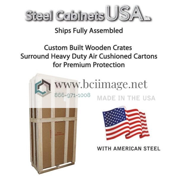 Steel Bookcase - Four Adjustable Shelves (36'' W X 13'' D X 72'' H) by Steel Cabinets USA, BCA-367213 - Image 5