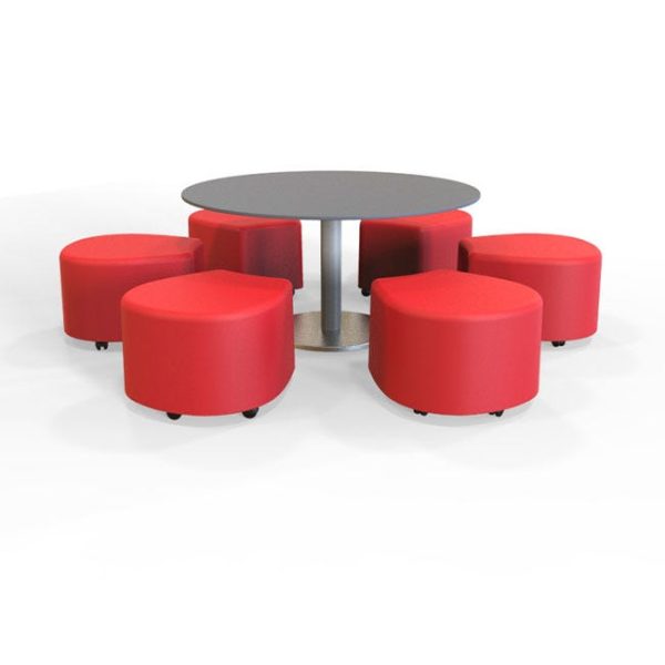 DuraFLEX Petal Plastic Stool Seating- Large 17'' H ( Fixed Legs) by Tenjam, 15010B2 _ _ - Image 3