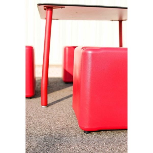 Session Plastic Indoor or Outdoor Cube Stool- Large 17'' H by Tenjam, 11201BXXX - Image 5