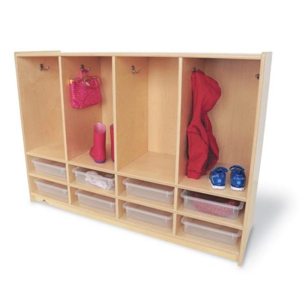 8 Section Coat Locker With Trays - Toddler by Whitney Brothers, WB3404