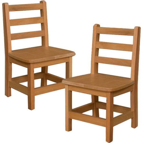 Hardwood Birch Chair Set of 2 (12'' H - Pre-K) by Wood Designs, WD81202