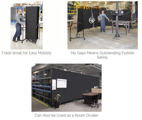 Portable Welding Screen (20'-5'' L x 6'-8'' H) by Screenflex, FSL6811-WX - Image 3