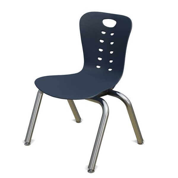 Synergy Stack Chair w/ Chrome Frame- Overstock Sale (12'' H Pre K to K) by Tesco, 1012-CR-XX