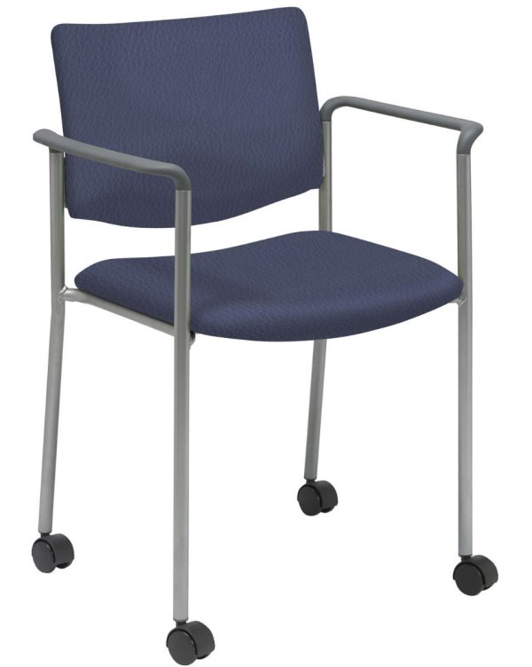 1310 Chair- Upholstered Padded Arm Chair w/ Casters by KFI Seating, CS1311FB