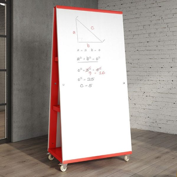 ME Mobile Dry Erase 2-Sided Easel by Allied Plastics, ME-STATION