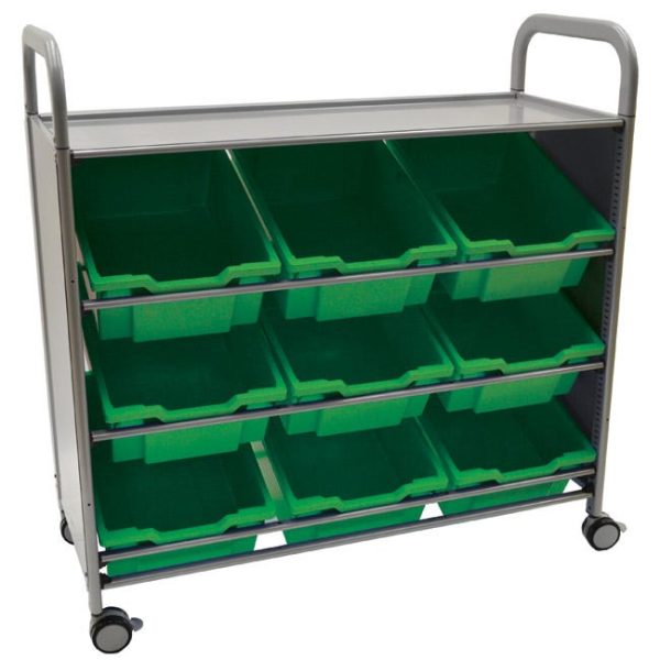 Callero Silver Tilted Tray Cart by Gratnells, SSET01