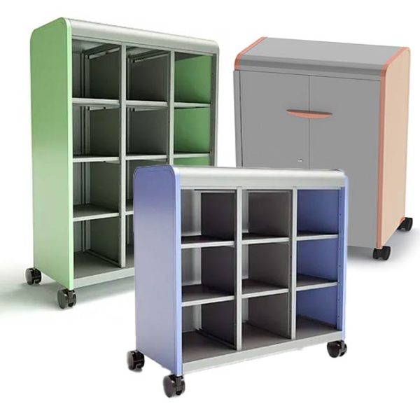 Cascade 12 Cubby Mega-Tower Open w/ Casters &Whiteboard Back by Smith System, F11W00000P