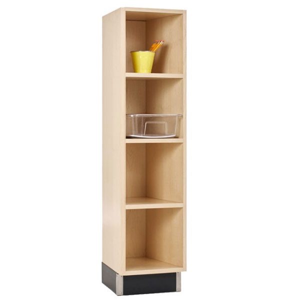 Wood Storage Cubbies - 1 Section with 4 Cubbies 51'' H Maple by Diversified Spaces, CC-1215-51M