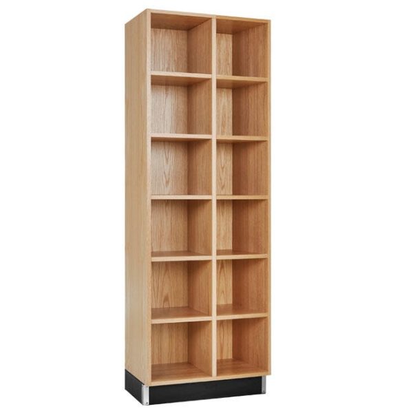 Wood Storage Cubbies - 2 Sections with 8 Cubbies 51 H Maple by Diversified Spaces, CC-2415-51M