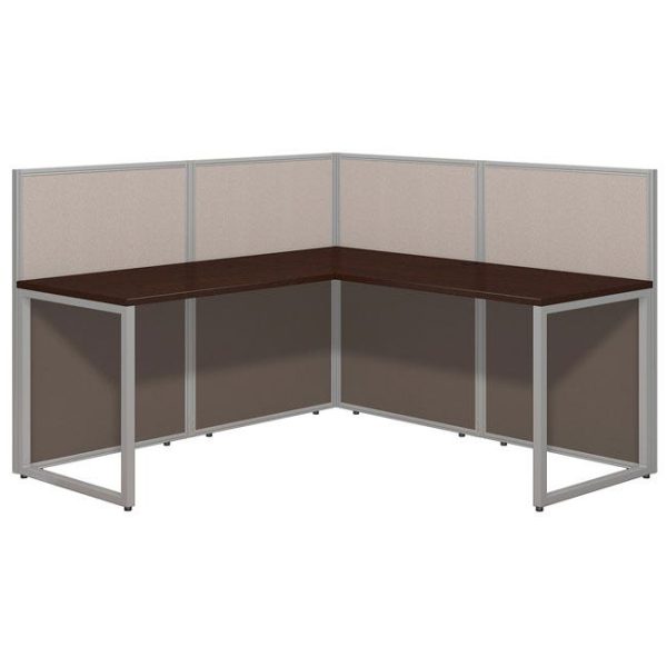 Easy Office 60W L-Shaped Desk with Mobile File Cabinet by Bush Business Furniture, EOD360SMR-03K