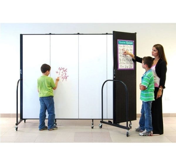 Dry Erase Room Divider - 241 L x 6 H by Screenflex, FSL6013WB-DX