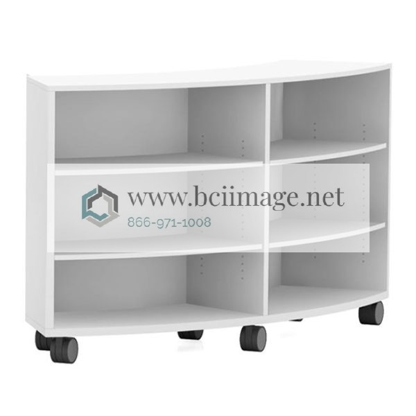 Curved Mobile Single Sided Bookcase by Mien Company, KIO-2975