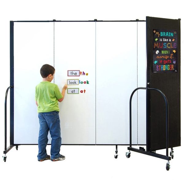 Magnetic Whiteboard Tackable Divider- 9 Panels (6 H x 169 L) by Screenflex, FSL609-DX/WM