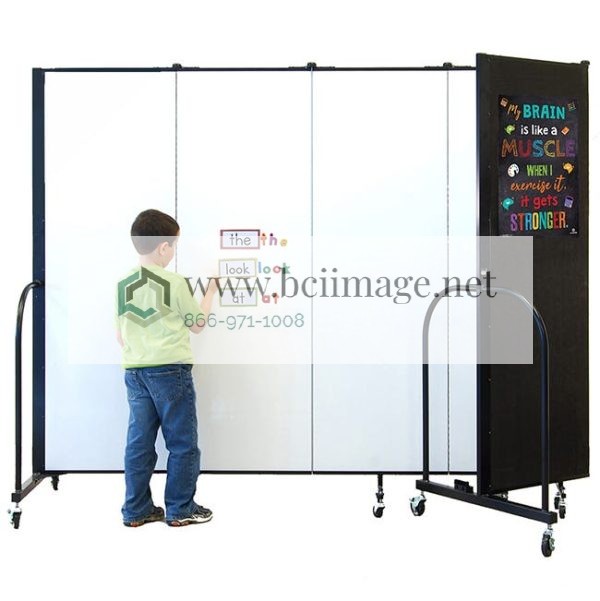 Magnetic Whiteboard Tackable Divider- 13 Panels (6  H x 241 L) by Screenflex, FSL6013-DX/WM