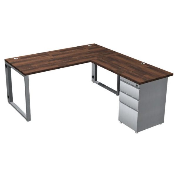 24 D L- Shaped Desk (60 W x 72 L) by OFD Office Furniture, OFD-CITYP1