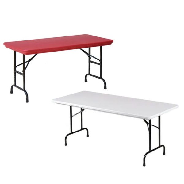 Plastic Resin Folding Table - Adjustable Height (30'' x 60'') by Correll, RA3060-XX
