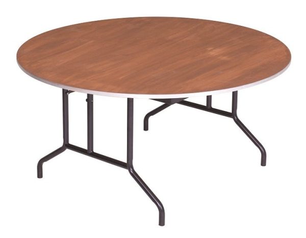 Stained Plywood Top Folding Table (60'' Round) by AmTab, R60PM