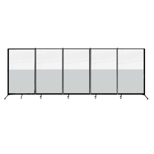 Half Frost Acrylic Room Divider - Seven Panels (23 4 L) by Screenflex, CRDFH7