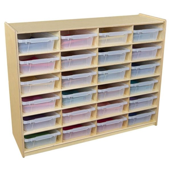 5 Letter Tray Mobile Storage Unit (30 Tray w/ Translucent Trays) by Wood Designs, WD18561