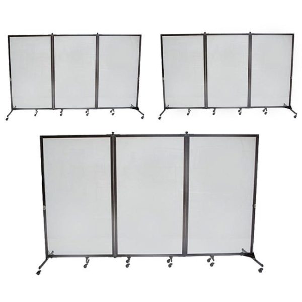 Clear Acrylic Room Divider- Set of 3 Triple Panels by Screenflex, CRD3-B2G1