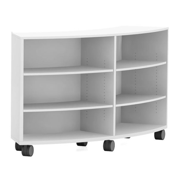 Curved Mobile Single Sided Bookcase by Mien Company, KIO-2975