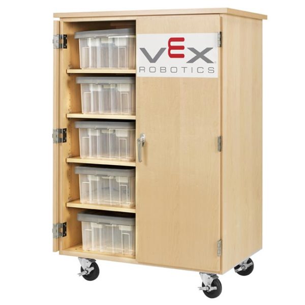 Robot Tote Storage Cabinet 10 Tote Storage w/ Vex Logo by Diversified Spaces, VXT-3624M