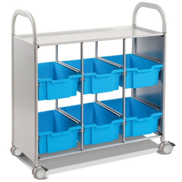 Callero Silver Library Cart by Gratnells, SSET16