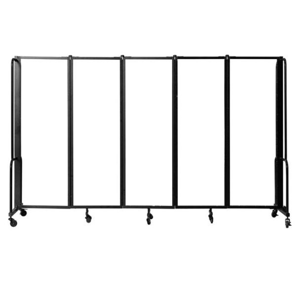 ROBO Series 5-Section Clear Acrylic Room Divider by National Public Seating, RDB6-5CA